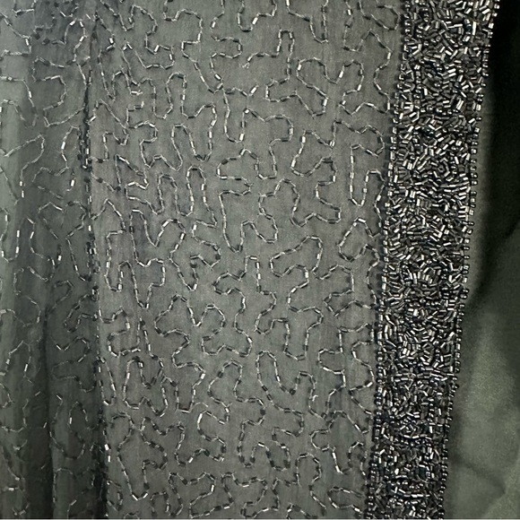 Laurence Kazar Vintage Beaded Cardigan Black Size M - Picture 3 of 5